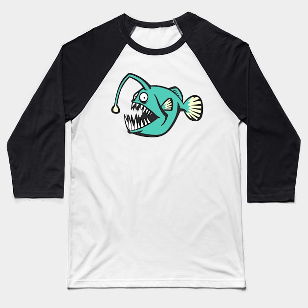 ANGLERFISH Baseball T-Shirt by CANVAZSHOP